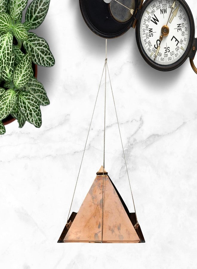 Plus Value Pure Copper Meditation Pyramid Wall Hanging for Meditation, Yoga Studio, Pooja Room, Temple, Self Healing, Enhanced Focus, Clarity, Positivity, Relaxation, Peace and Calmness (9-inches) - Image 3